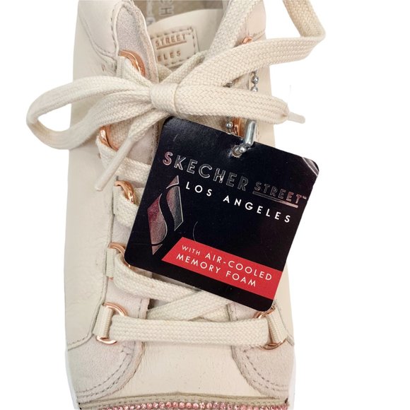 *SOLD* Skechers Street Womens Size 8.5 Los Angeles Pink Sneakers Sparkly Leather - Picture 15 of 15